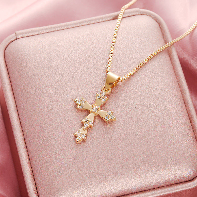 Wholesale Luxury and niche cross necklace