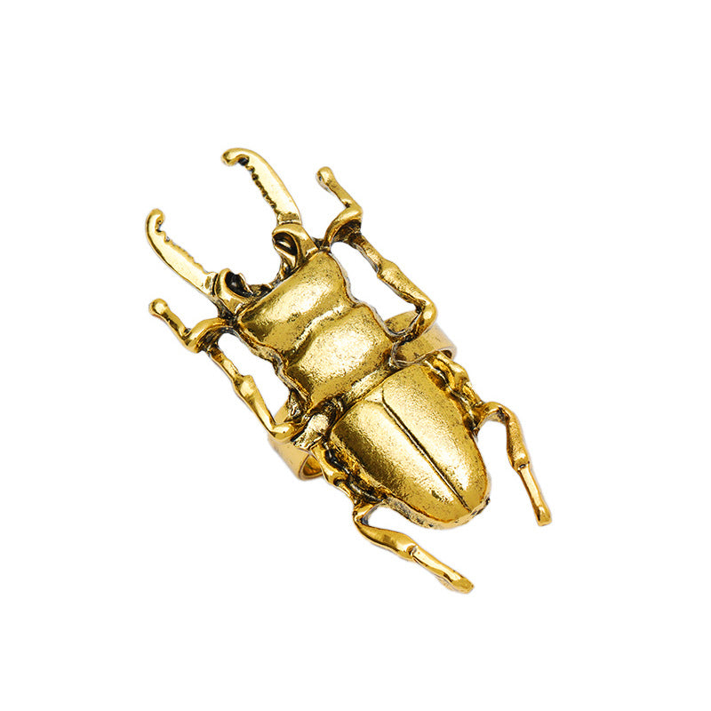 Wholesale  cartoon insect creative metal beetle ring