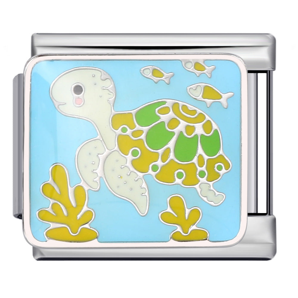 Wholesale Italian Charm Bracelet 9mm DIY Splicing Removable Undersea Life Stainless Steel Composable Bracelet