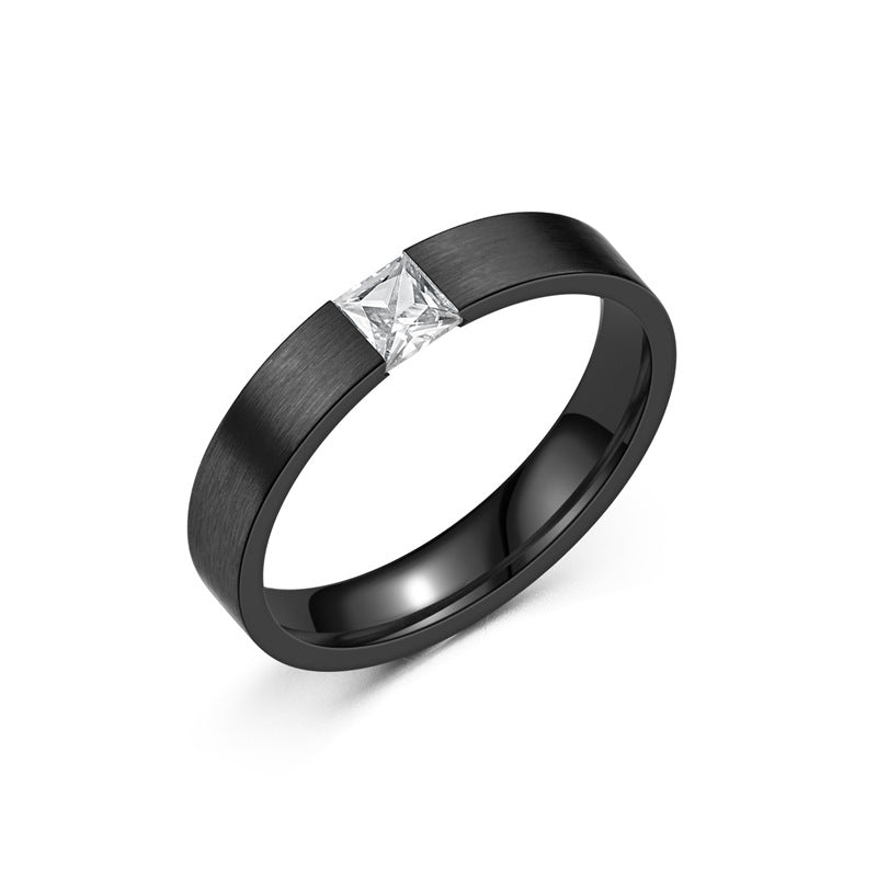 Wholesale  Zircon Titanium Steel Ring