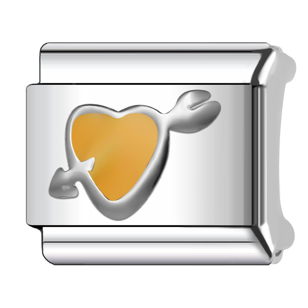 Wholesale Italian Charm Bracelet 9mm DIY Splicing Creative Pattern Stainless Steel Composable Bracelet