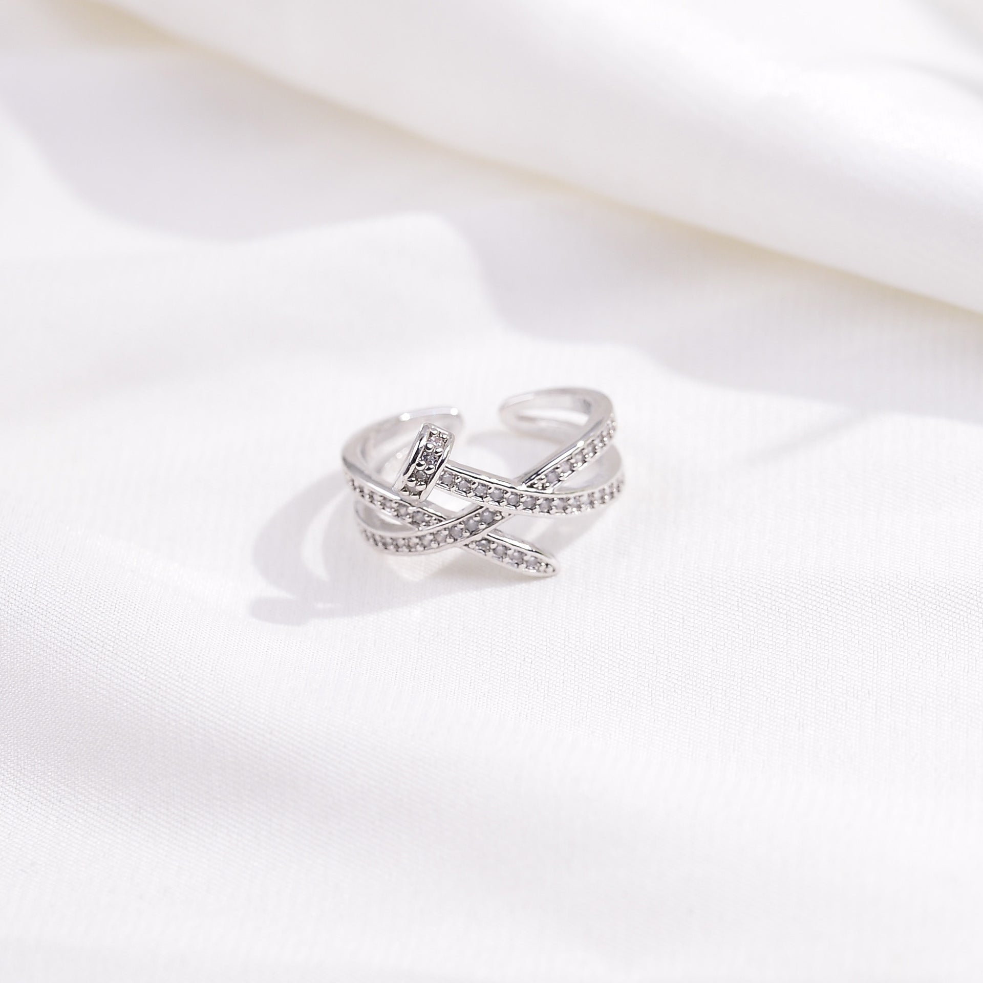 Wholesale Brass spiral nail diamond ring