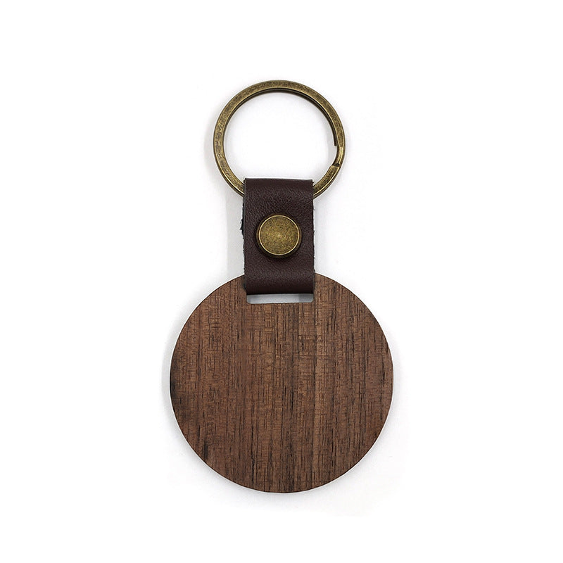 Wholesale PU DIY Wooden Keychain