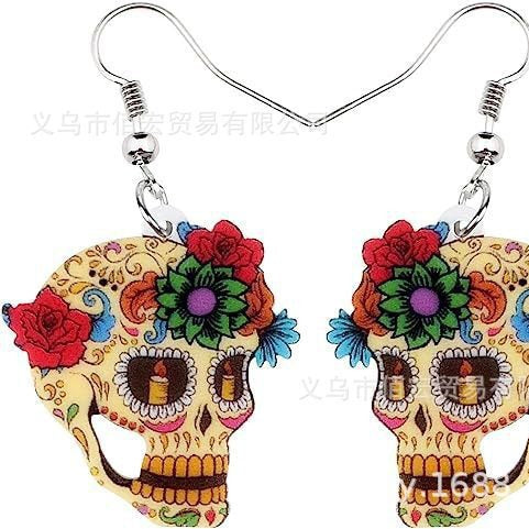 Wholesale  Beautiful Sugar Skull Head Earrings