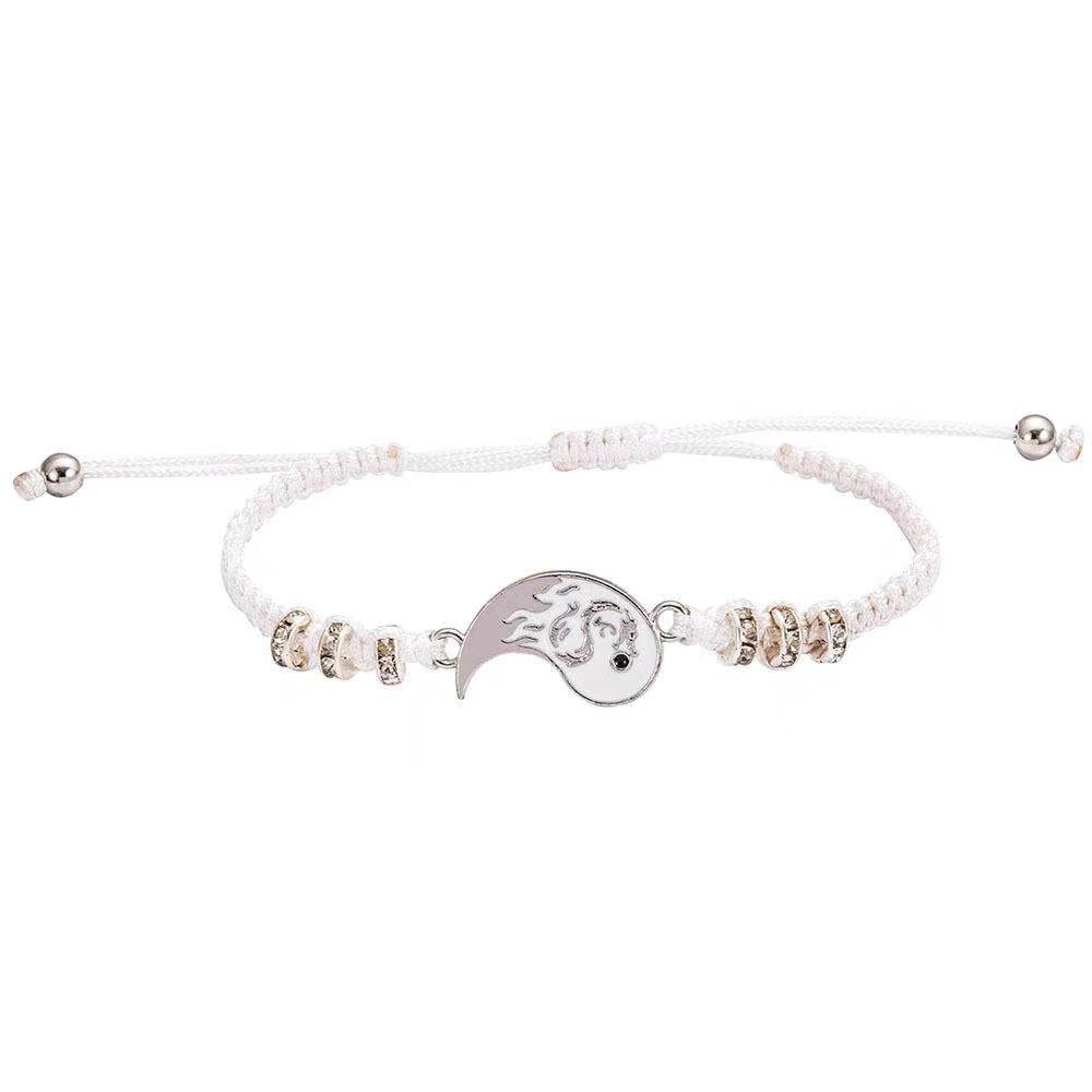 Wholesale Trendy Alloy Handmade Woven Couple Bracelet Set Taiji Bagua Design Gift Resale