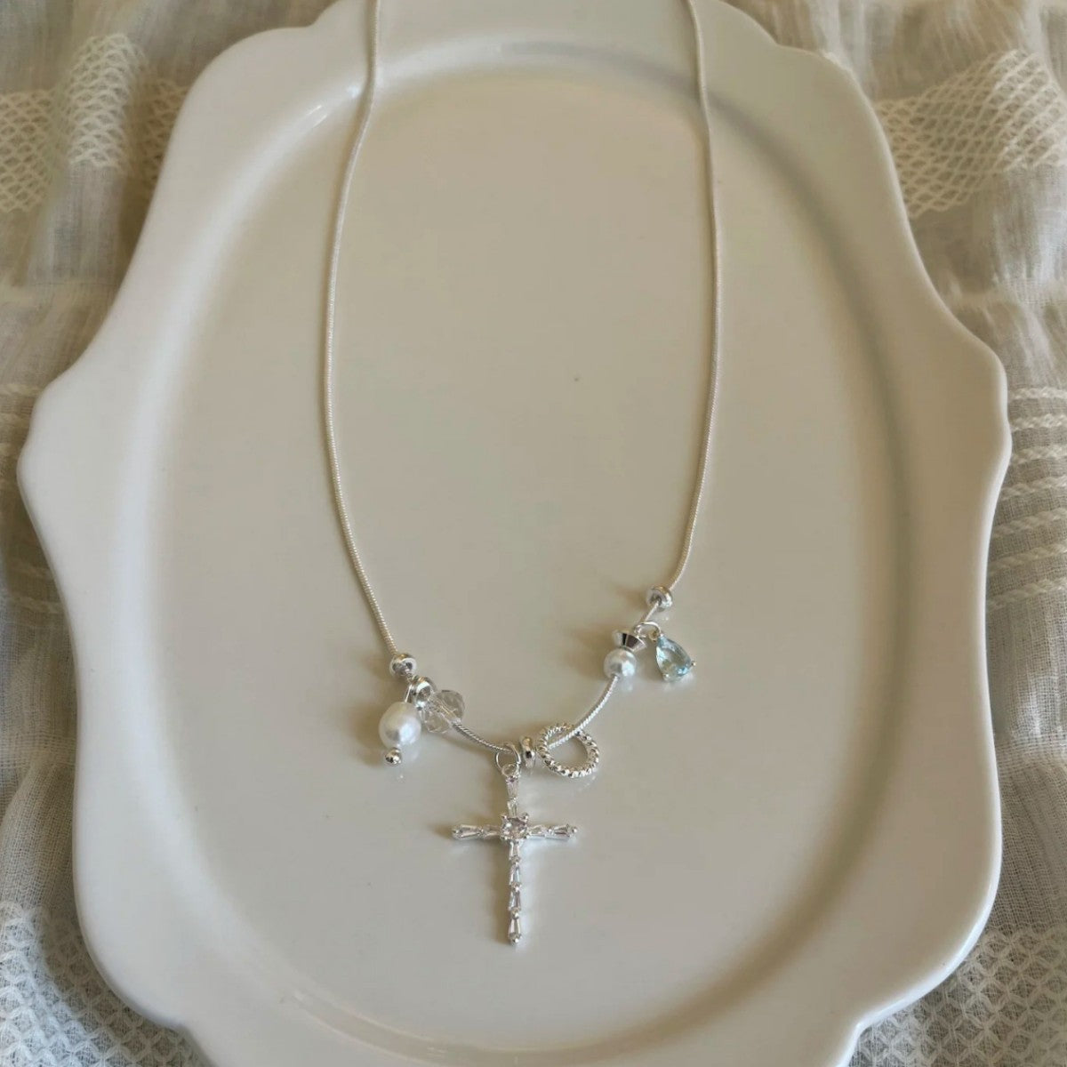 Wholesale  Cross Tassel Pendant Necklace