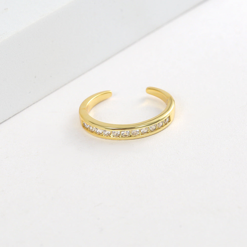 Wholesale round diamond light luxury opening ring