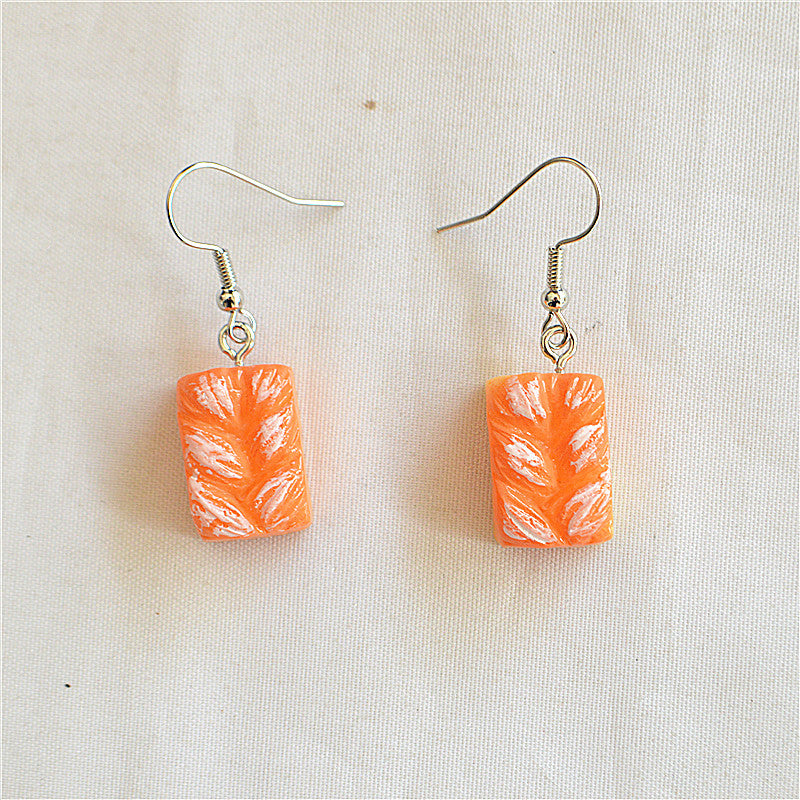 Wholesale Creative Bakery Cake Earrings Resin Bread Earrings ACC-ES-XN016