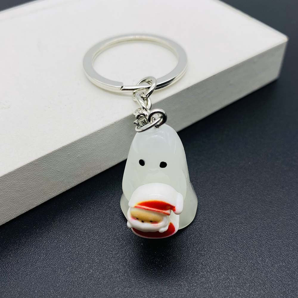 Wholesale Halloween  Keychain Luminous Ghost Three-Dimensional Keychains