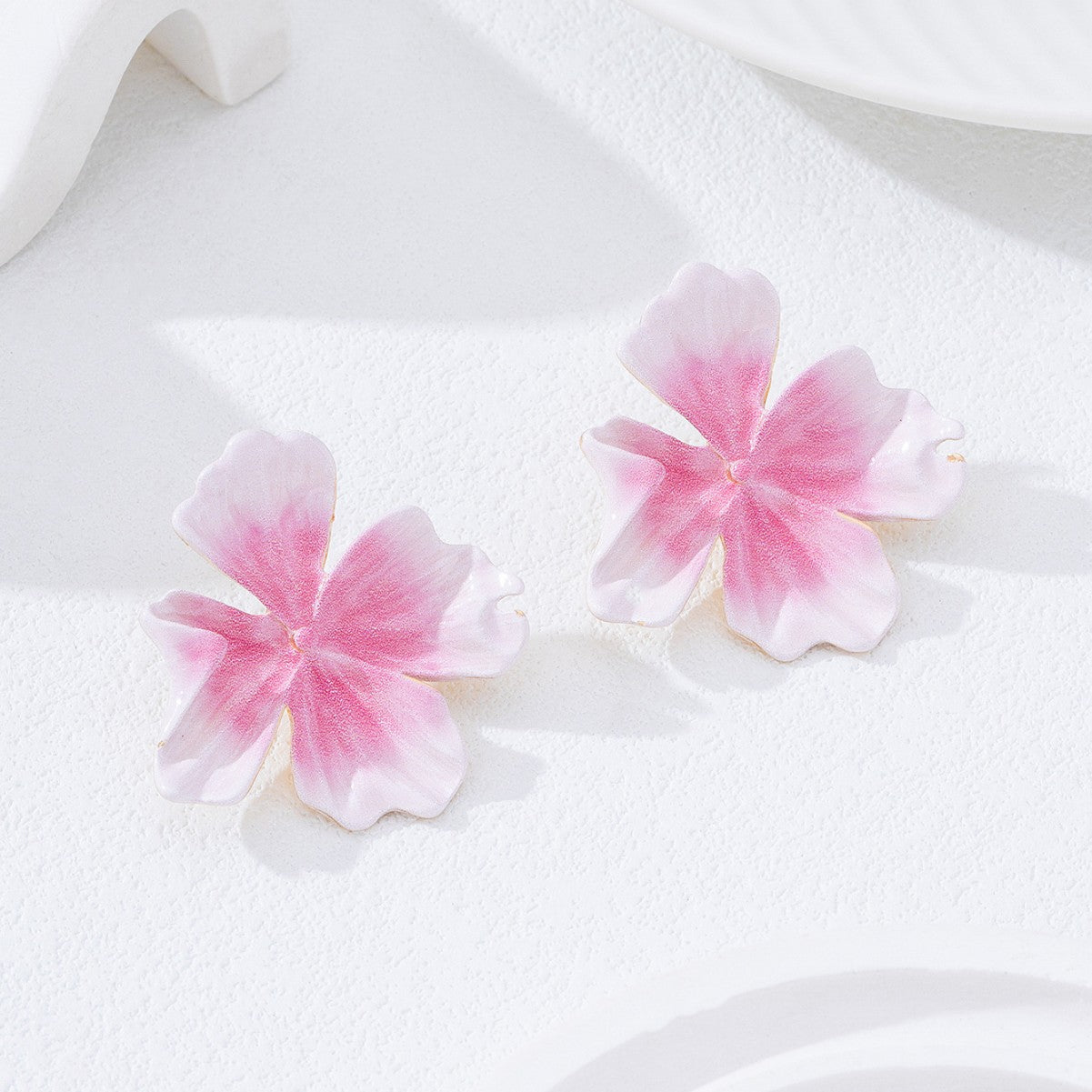 Wholesale Elegant Pink Gradient Flower Earrings for Women - Stylish Party Wear &  Gift