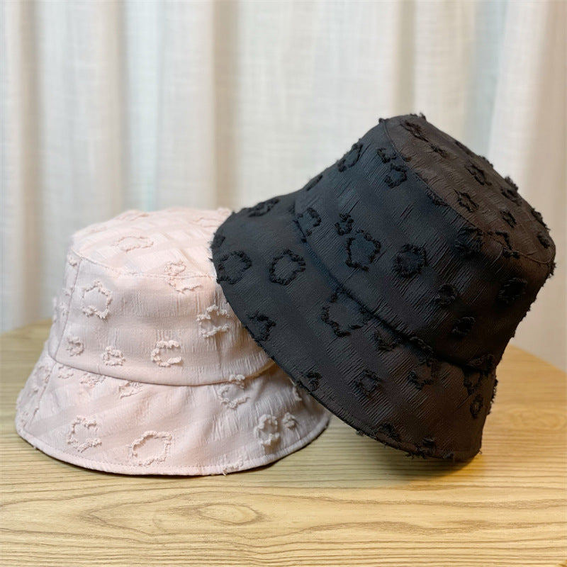 Wholesale Simple black and white flower bucket hat
