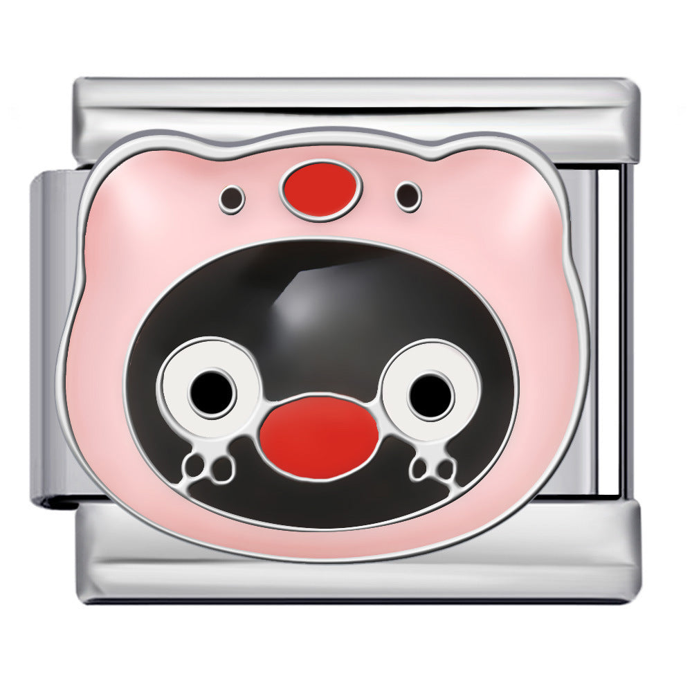 Wholesale 5pcs Italian Charm Bracelet 9mm DIY Splicing Cute Creative Stainless Steel Composable Bracelet