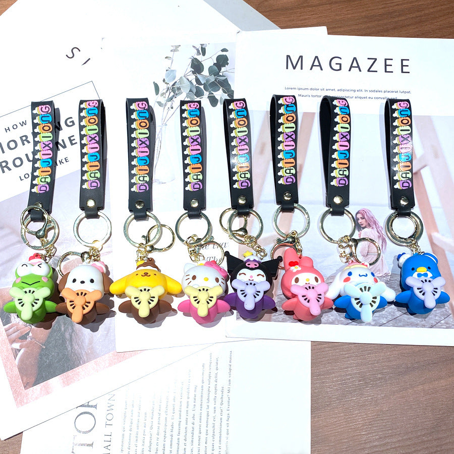 Wholesale Cartoon PVC Soft Glue Cute Keychain ACCVIP-KC-GongZ025