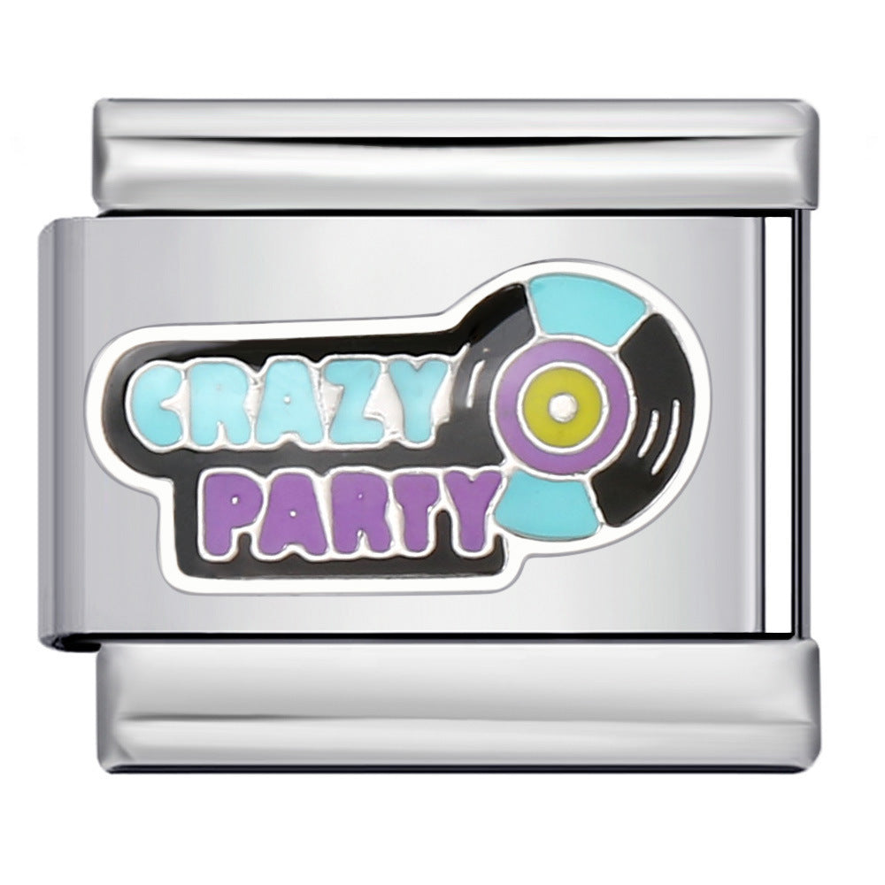 Wholesale 5pcs Italian Charm Bracelet 9mm DIY Splicing Cute Creative Stainless Steel Composable Bracelet