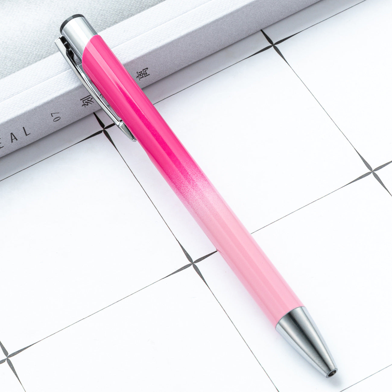 Wholesale Double coil gradient aluminum pen metal push ballpoint pen