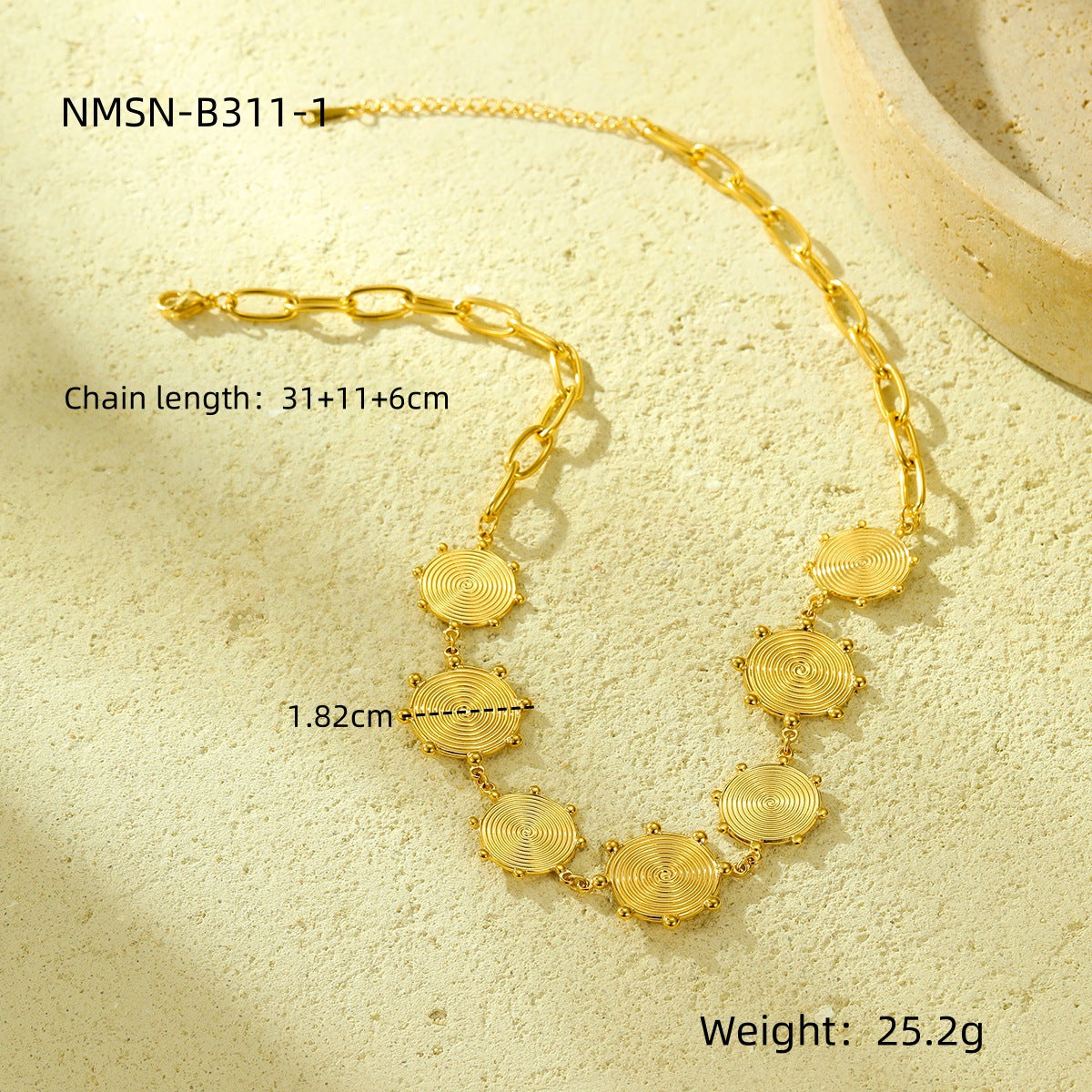 Wholesale  stainless steel gold plated mosquito disc earrings