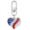 Wholesale  Independence Day Elements Red White Blue Flag Alloy Keychain