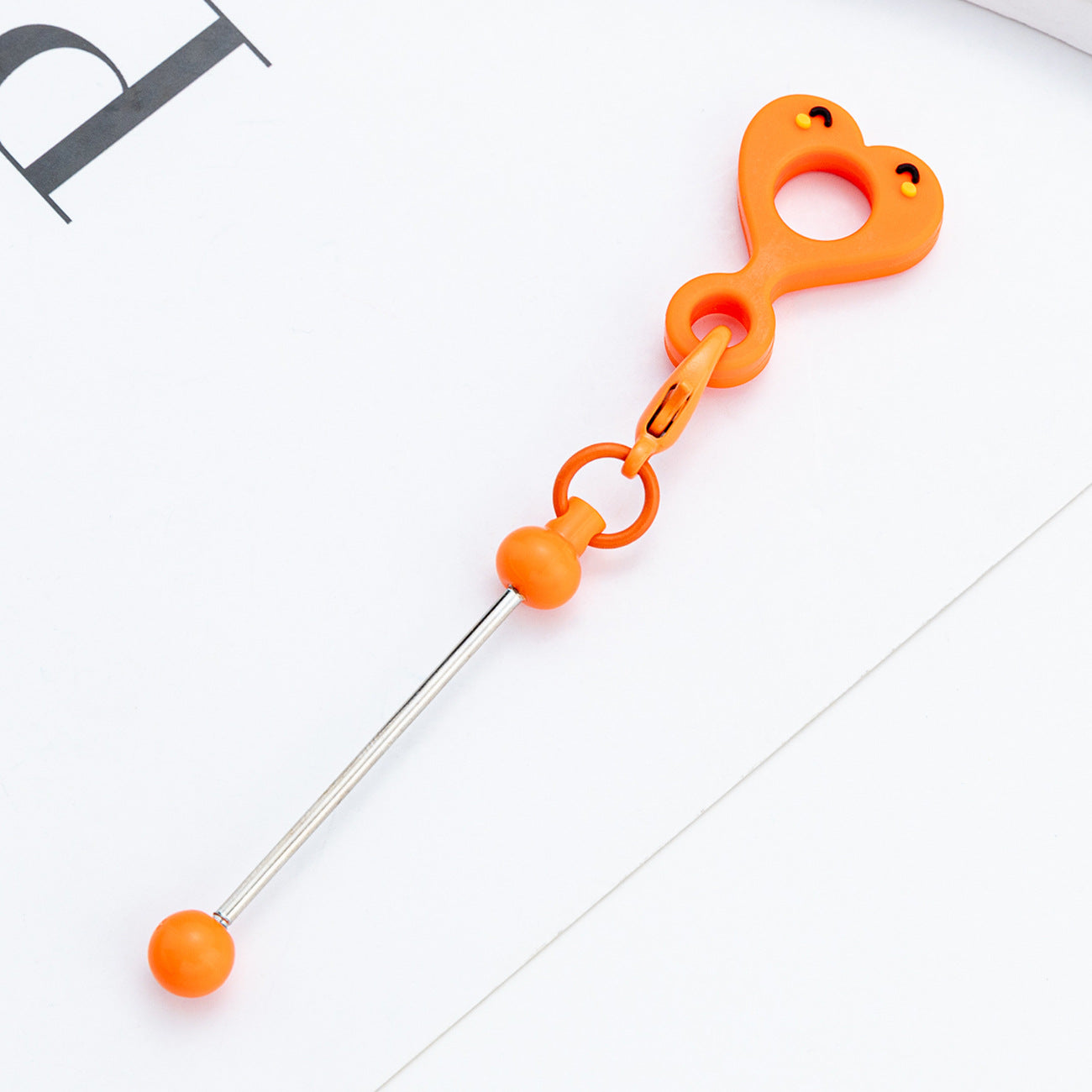 Wholesale v DIY smiley face  straws  Beadable  Keychain