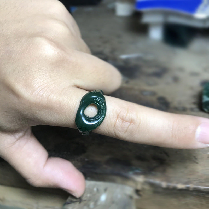 Wholesale S925 Sterling Silver Black Hole Ring