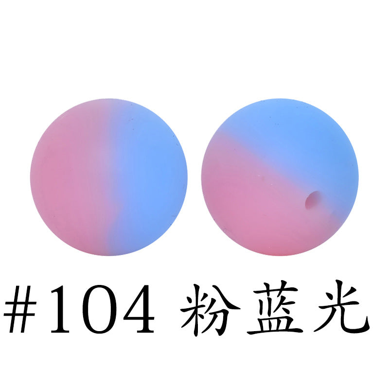 Wholesale 50pcs 15mm Western Style Leopard Skull Color Aztec Printed Silicone Balls Beads ACC-BDS-HeSheng008