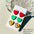 Wholesale  3pcs/set Valentine's Day Denim love paint printing clay texture stud earrings