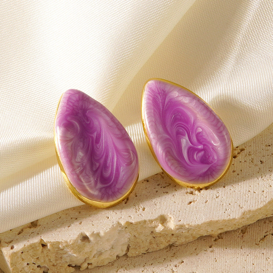 Wholesale Stainless steel teardrop earrings