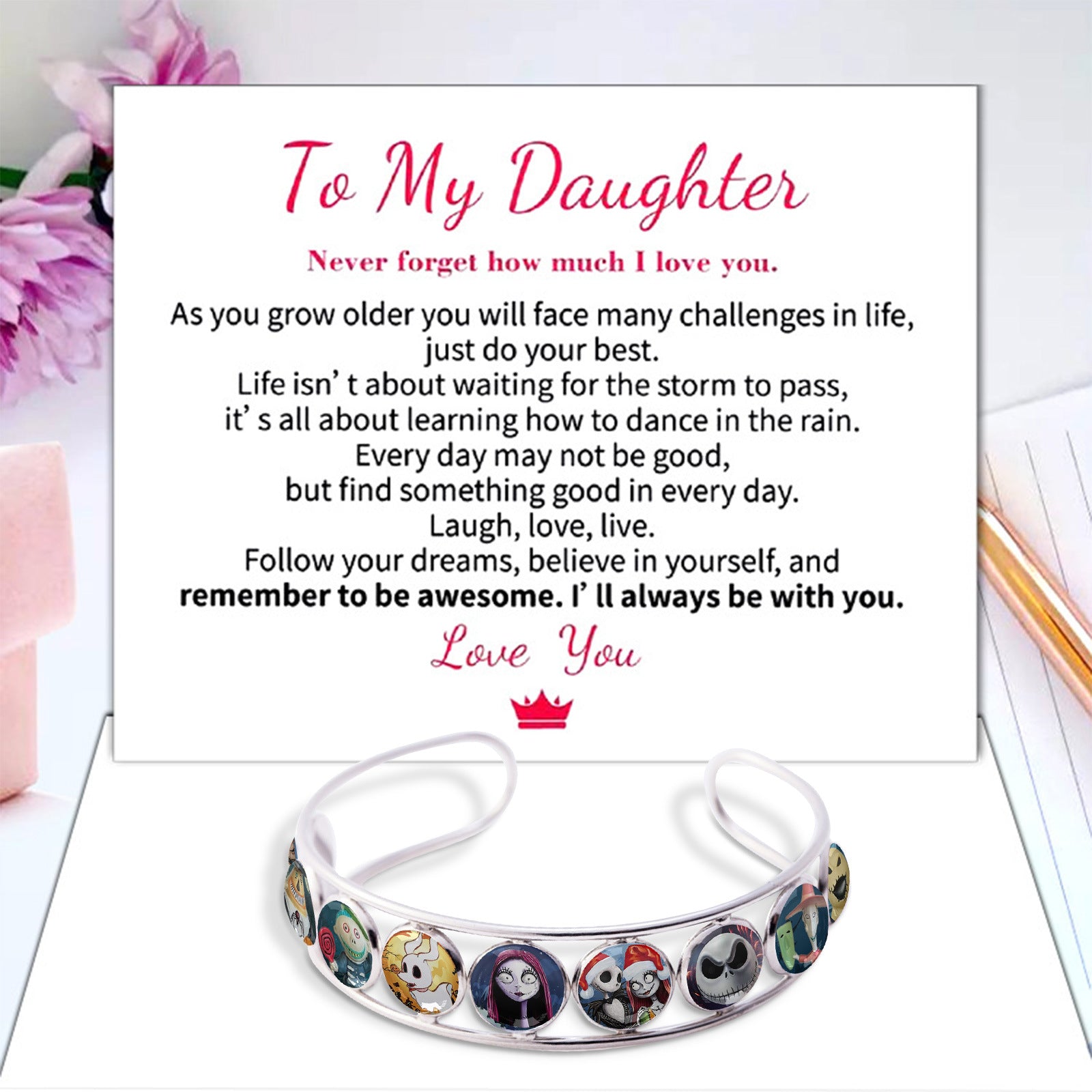 Wholesale Christmas Stainless Steel Time Gemstone Bracelet ACC-BT-Huhe003