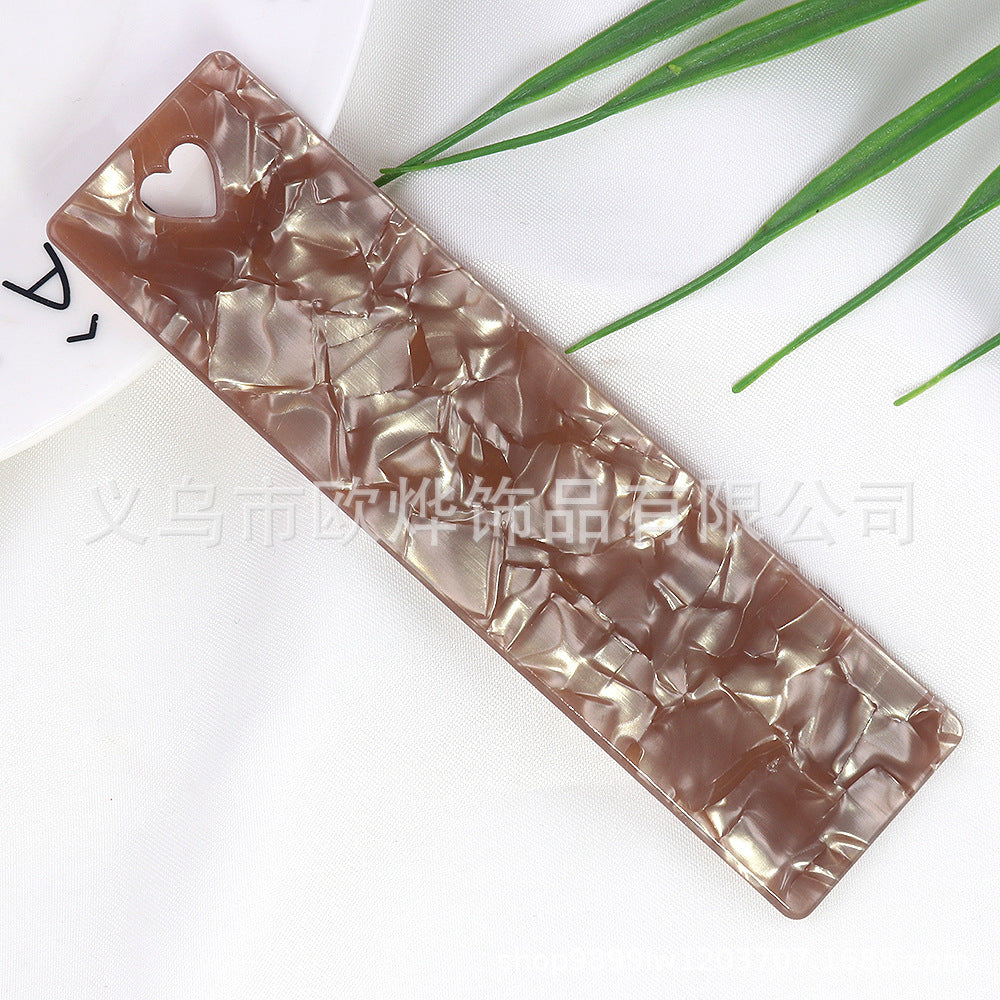 Wholesale 10PCS DIY Textured Acrylic Heart-shaped Bookmark with Keyhole Design