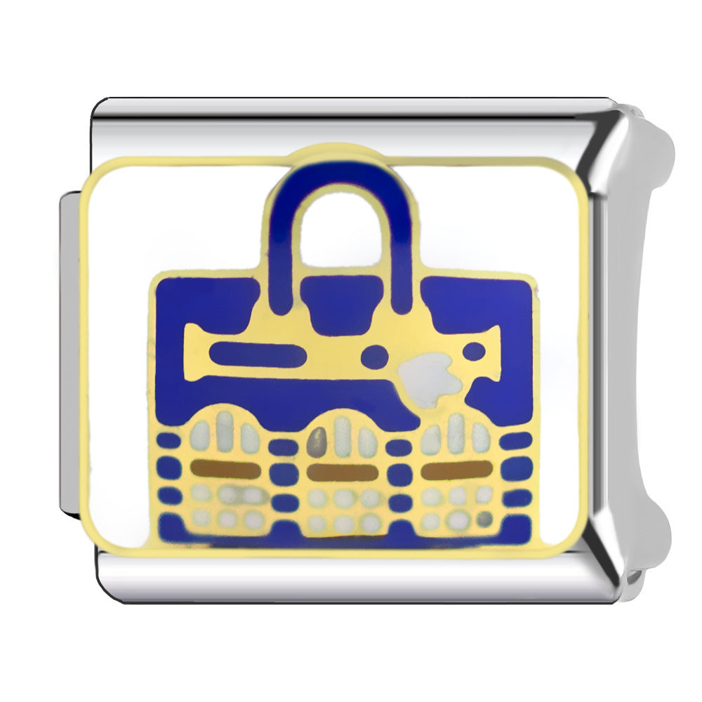 Wholesale Cartoon Stainless Steel DIY Handbag Module Bracelet Charm - Fashion Accessory and Gift for Everyday Wear