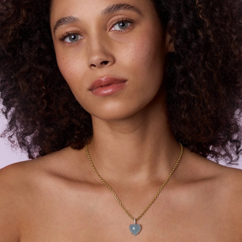 Wholesale Zircon accessories flower heart accessories pendant