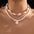 Wholesale Beach Shell Necklace Shell Double Layer Overlapping Necklace Clavicle Chain