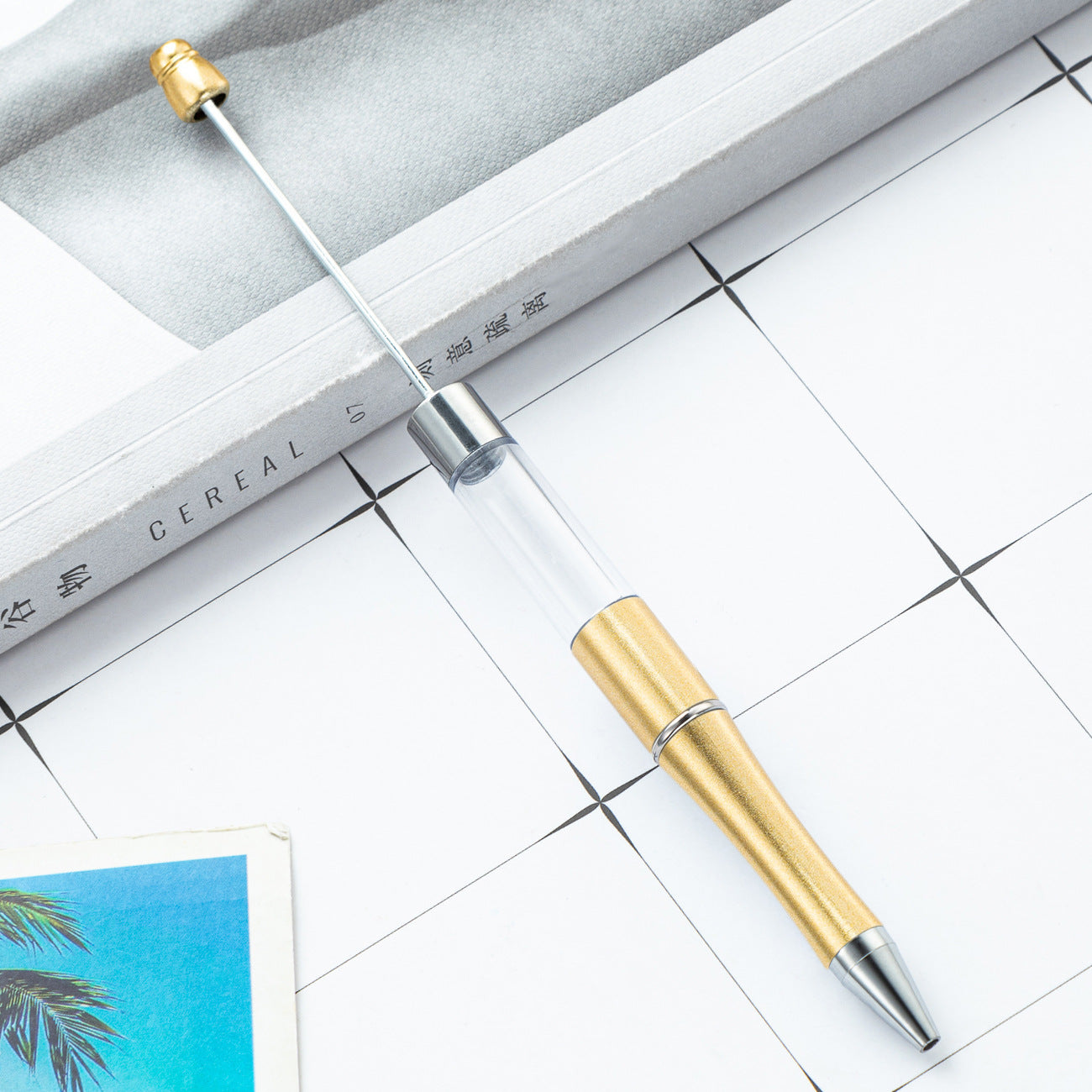 Wholesale Beadable Pens Plastic Empty Tube Bead Pen DIY Pen DIY Beadable ACC-PN-HuaH047