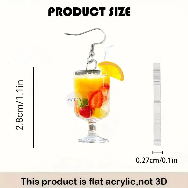Wholesale  Juice 2D Acrylic Earrings