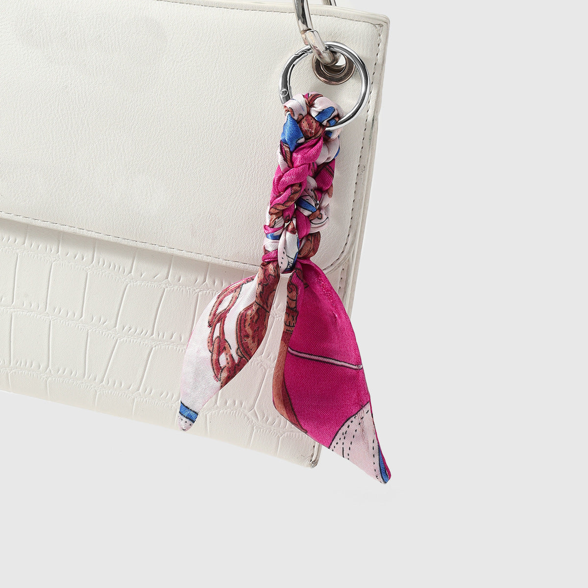 Wholesale 5pcs Polyester twisted silk f keychain