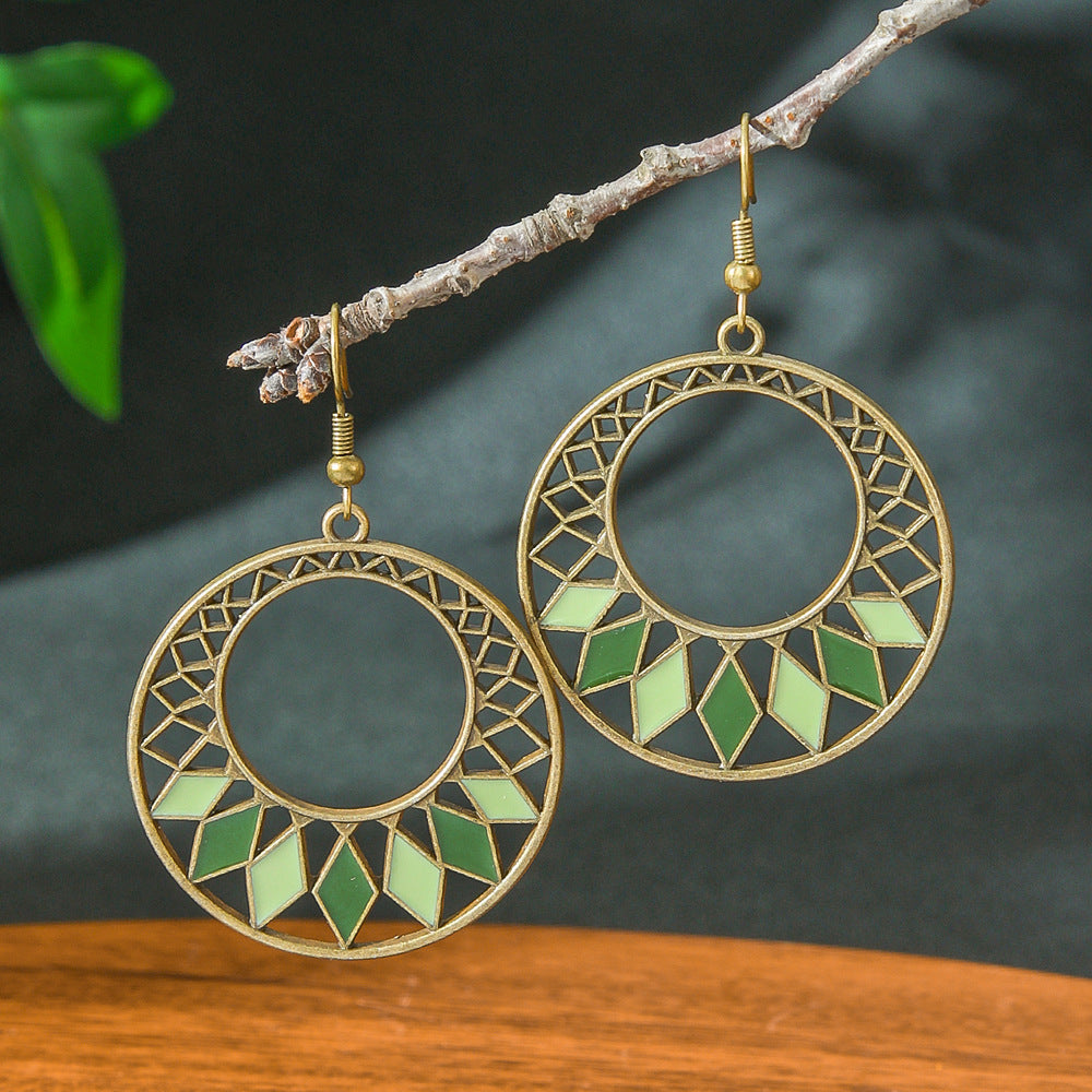 Wholesale Bohemian Forest Style Earrings and Necklace Set - Stylish Fashion Accessory for Party or Everyday Wear