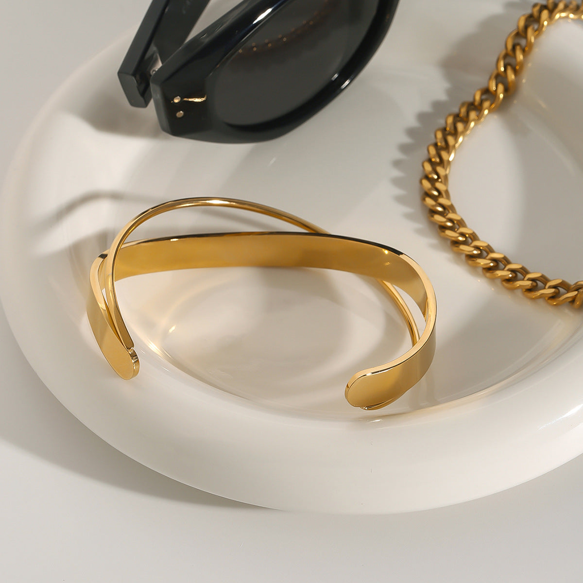 Wholesale 18k gold-plated stainless steel bracelet does not fade bracelet