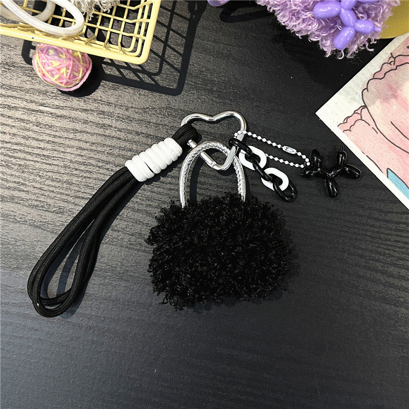 Wholesale Plush small bag lanyard keychain