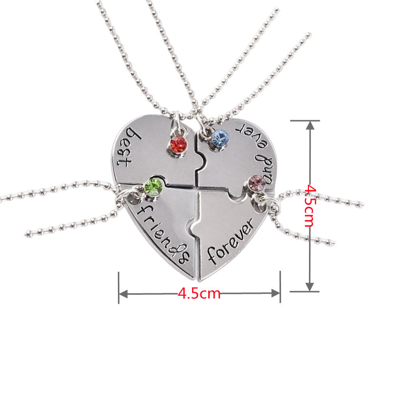 Wholesale Letter Best Friend Love Stitched Necklace