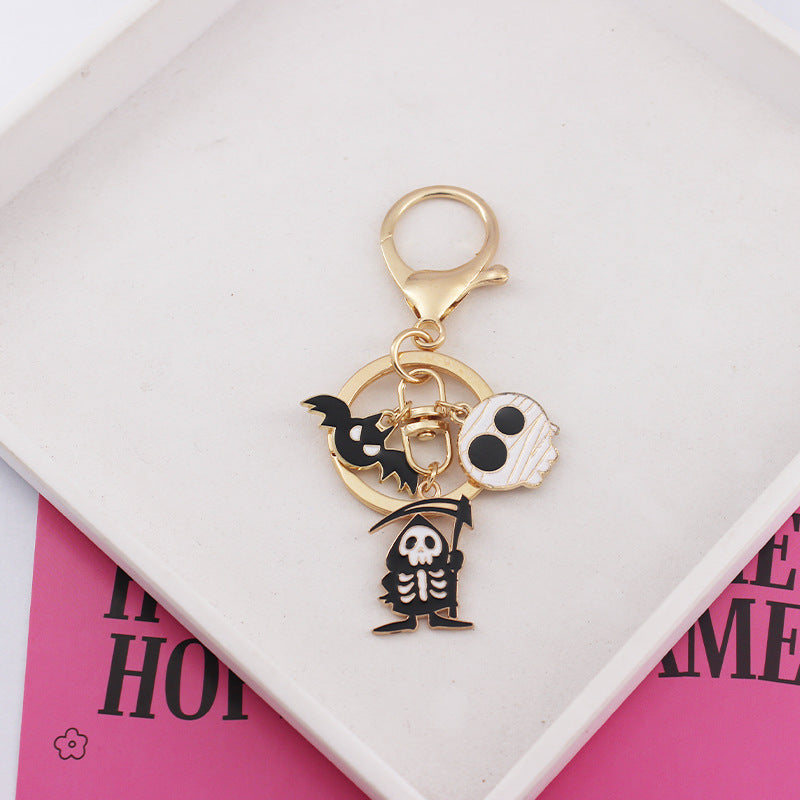 Wholesale Halloween Ghost Cartoon Pumpkin Ghost Alloy Keychain ACC-KC-QiChen006
