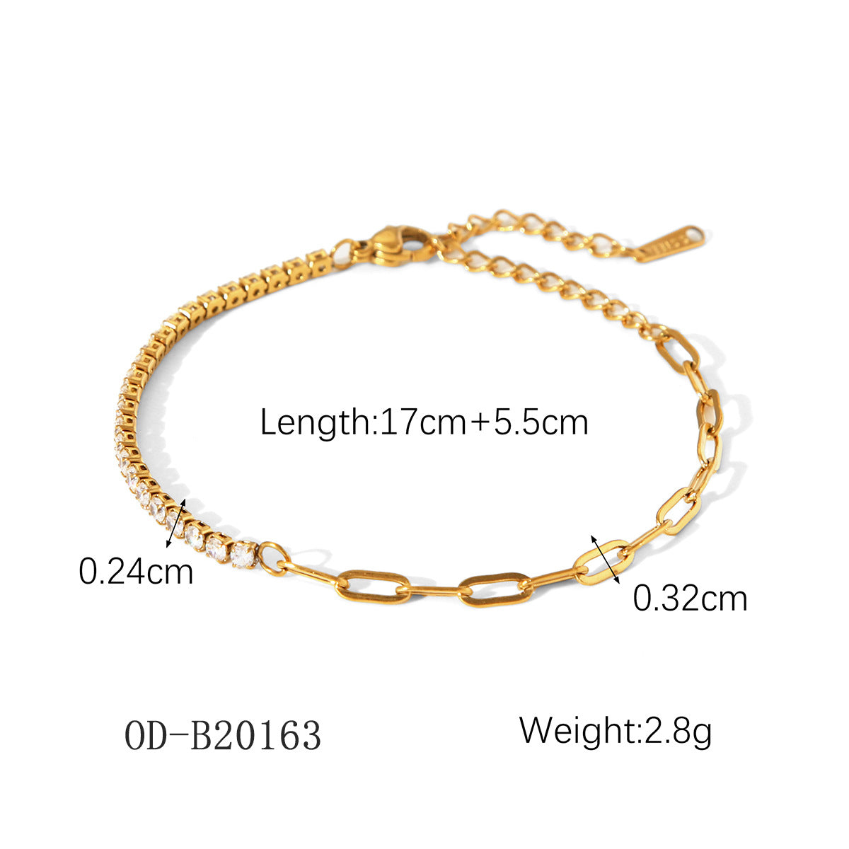 Wholesale 18K gold-plated bracelet stainless steel bracelet