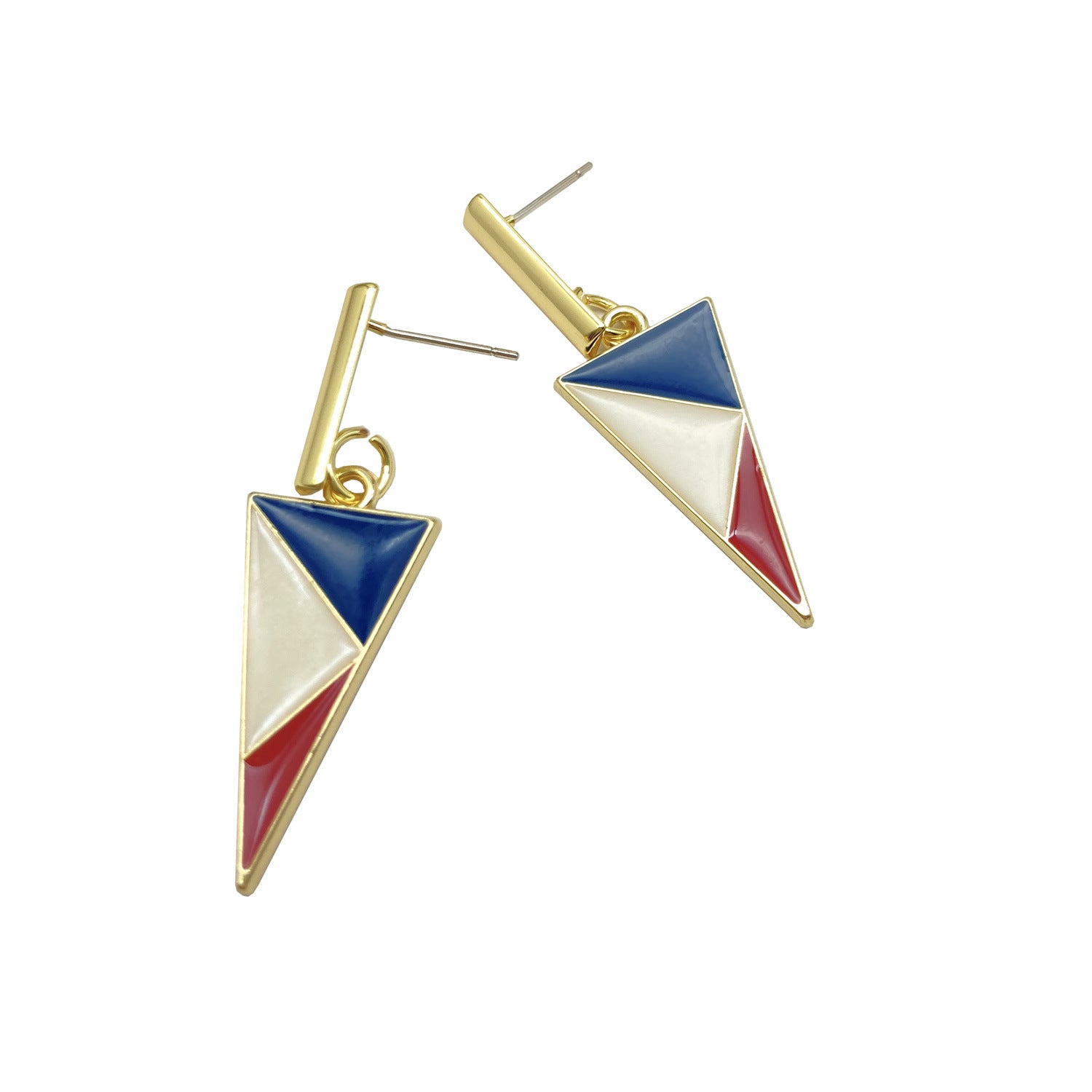 Wholesale 925 Silver Needle Triangle Metal Earrings ACC-ES-FX060