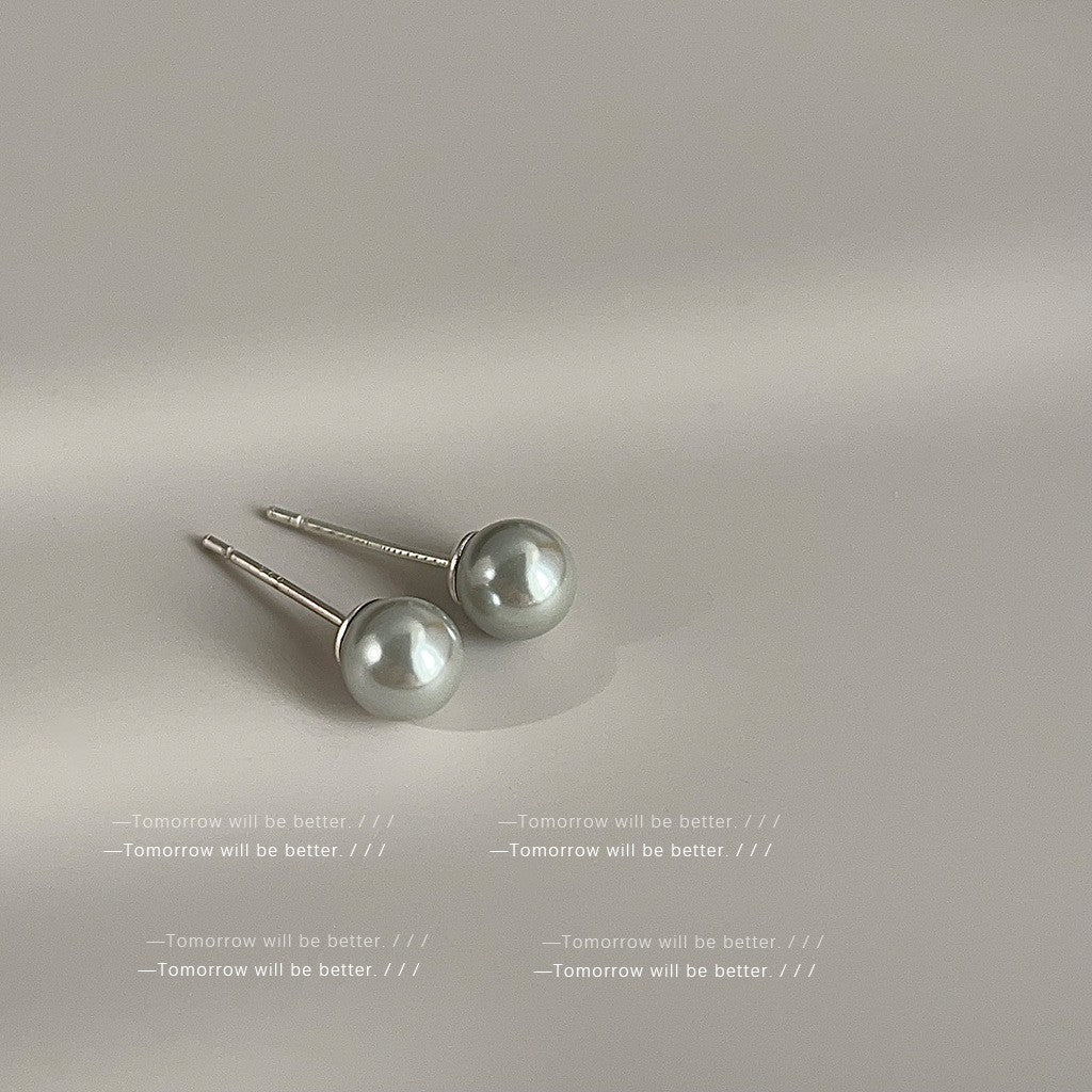 Wholesale 925 Silver Needle Pearl Earrings Ear Studs ACC-ES-Eryu002