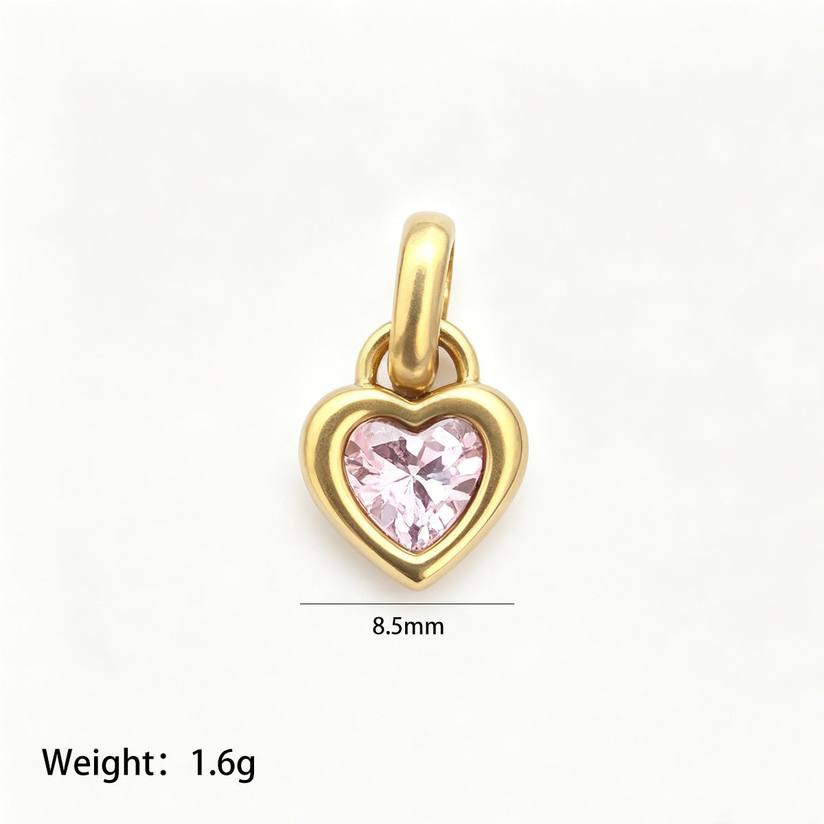 Wholesale Stainless Steel Heart Birthstone Pendant With Zircon Stylish Women S Jewelry Accessory For Gift And Boutique Resale