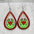 Wholesale  Christmas Acrylic Earrings  Red Santa Hat Christmas Tree Pendant Earrings