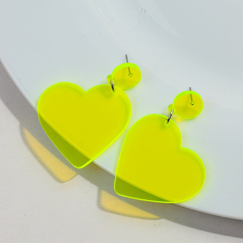 Wholesale  Heart-shaped Valentine's Day Love Heart Gold and Silver Color Earrings