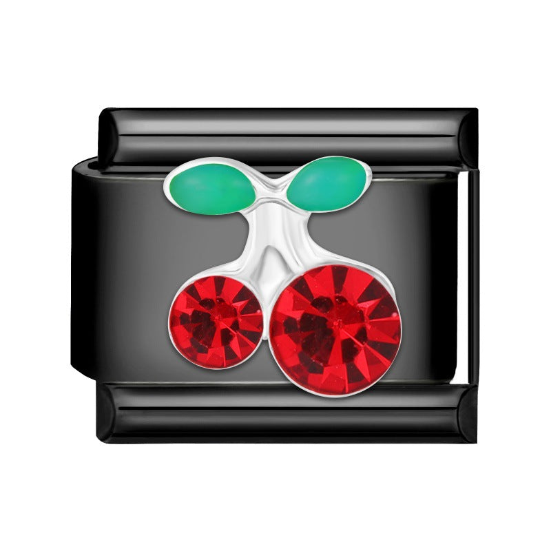 Wholesale 9mm Italian Charm Starter Bracelets DIY black Single Section Creative Stainless Steel Composable Bracelet