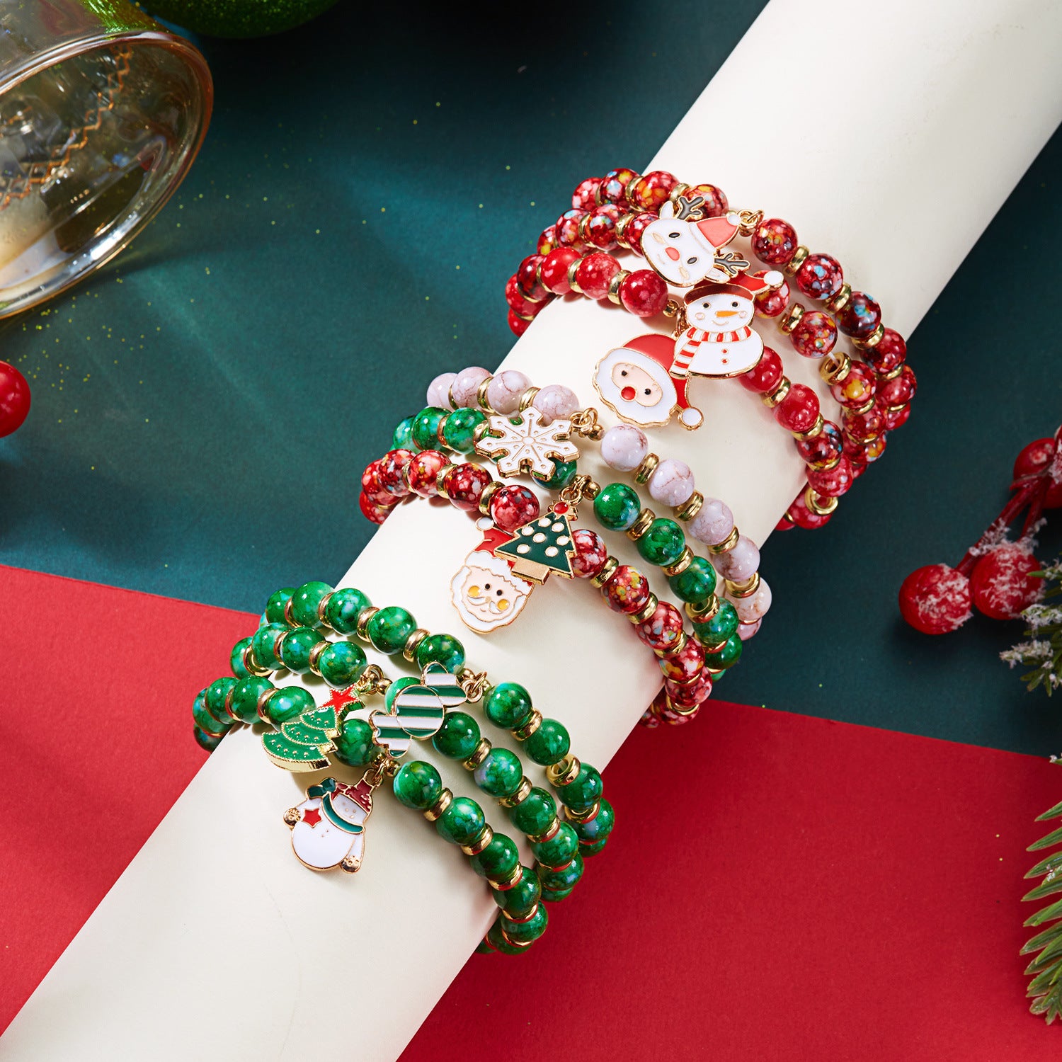 Wholesale Christmas Beaded Bracelets