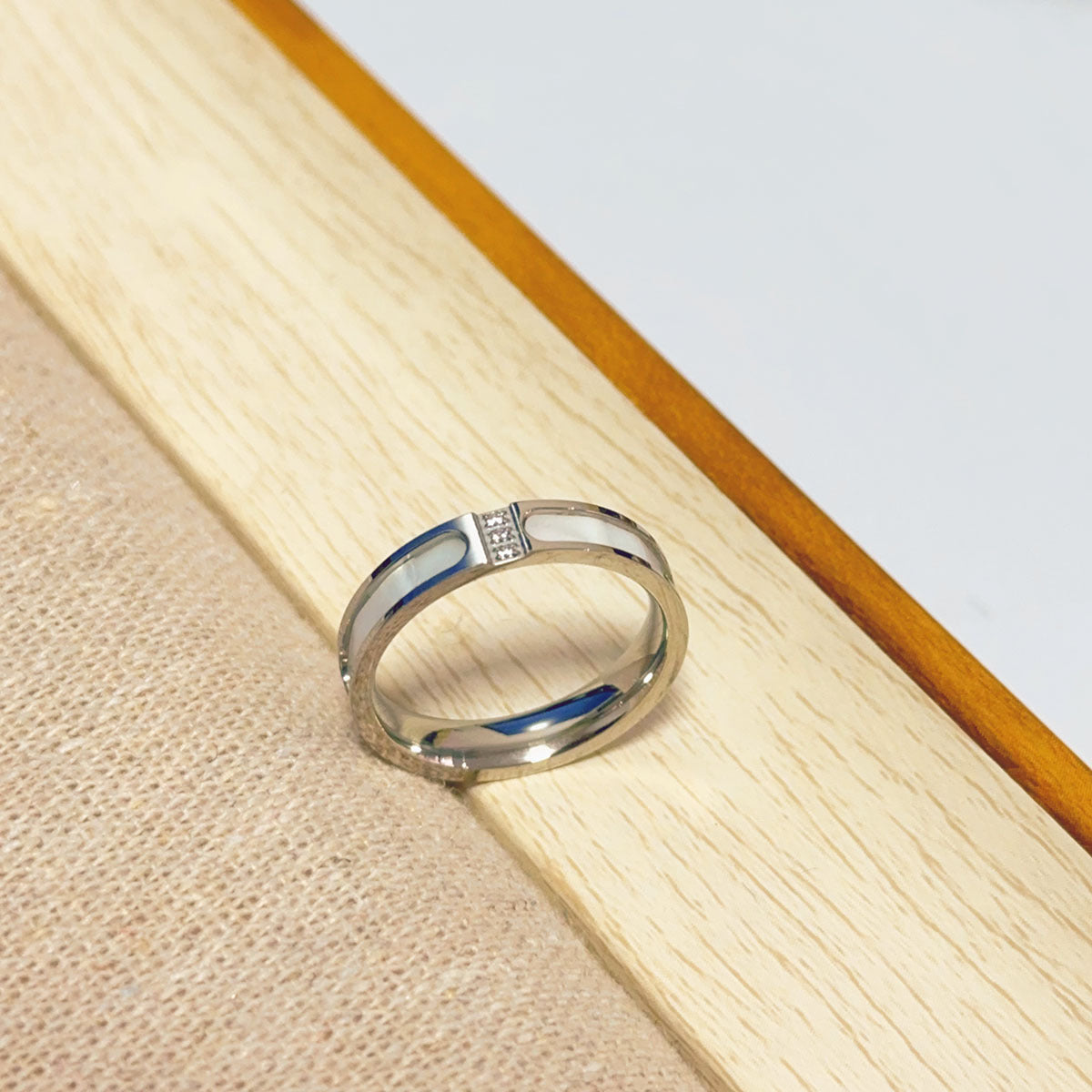 Wholesale  Diamond Ring Titanium Steel High-end Light Luxury  Ring