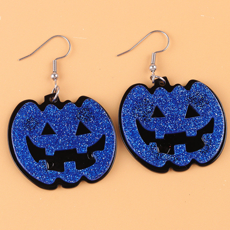Wholesale Halloween  earrings grimace pumpkin acrylic earrings