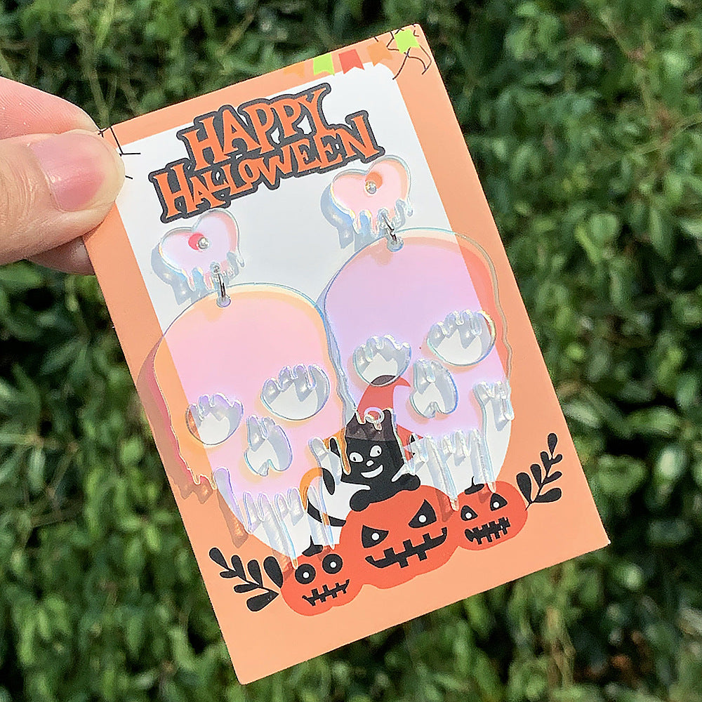 Wholesale  Halloween Acrylic Paint Earrings